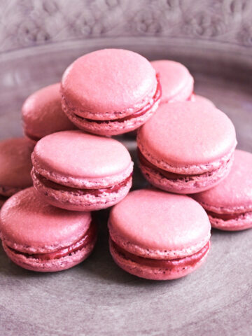 Jordgubbsmacarons