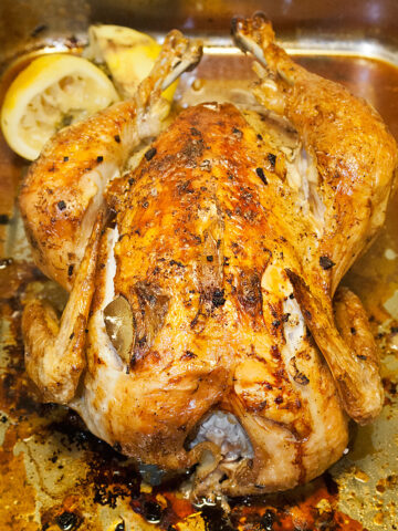 Helstekt kyckling med citron