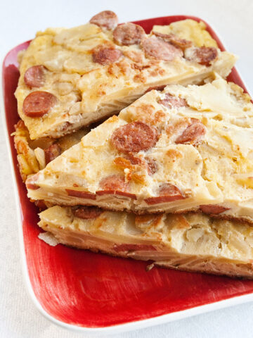 Tortilla de patata con chorizo