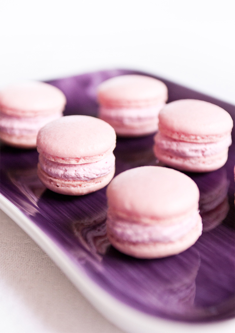 Hallonmacarons