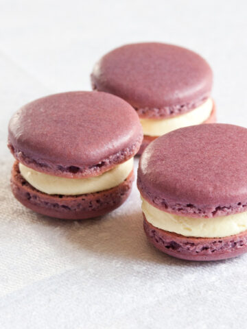 Macarons med passionsfrukt