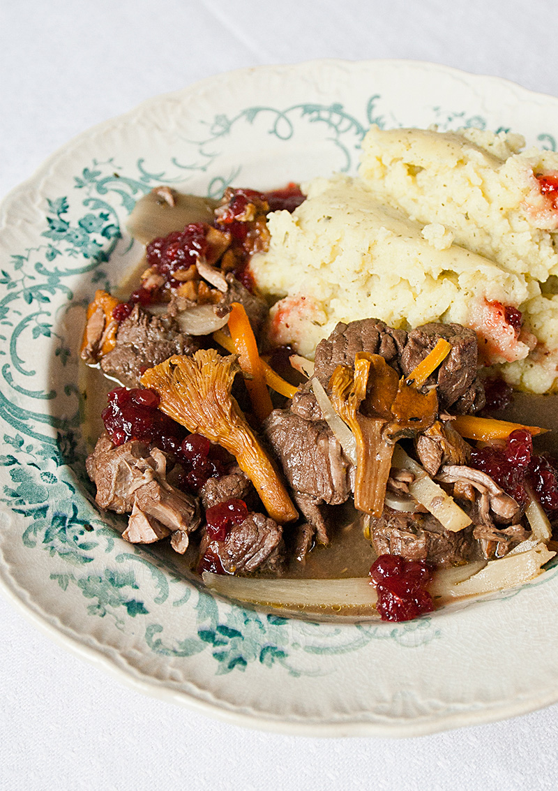 Älggryta med potatispuré