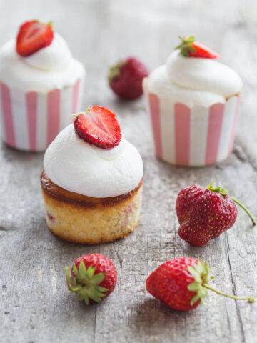Jordgubbscupcakes
