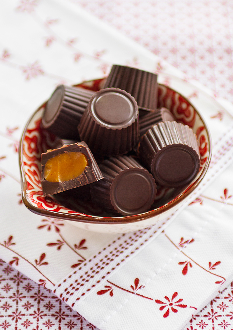 Chokladpralin med saffranskola