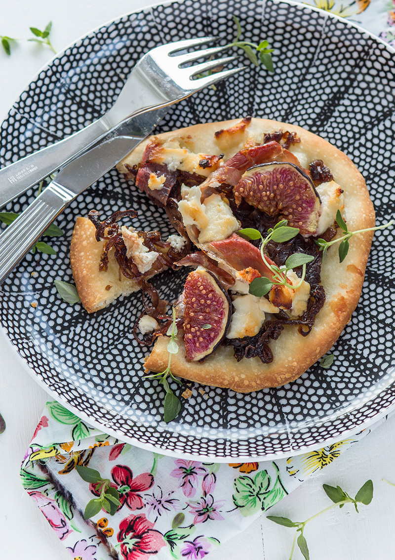 Pizza med fikon och chèvre