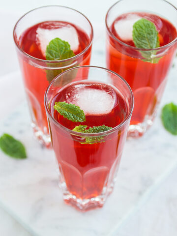 Jordgubbssaft med vanilj