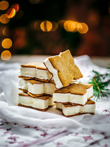 Glass-sandwich med pepparkaka