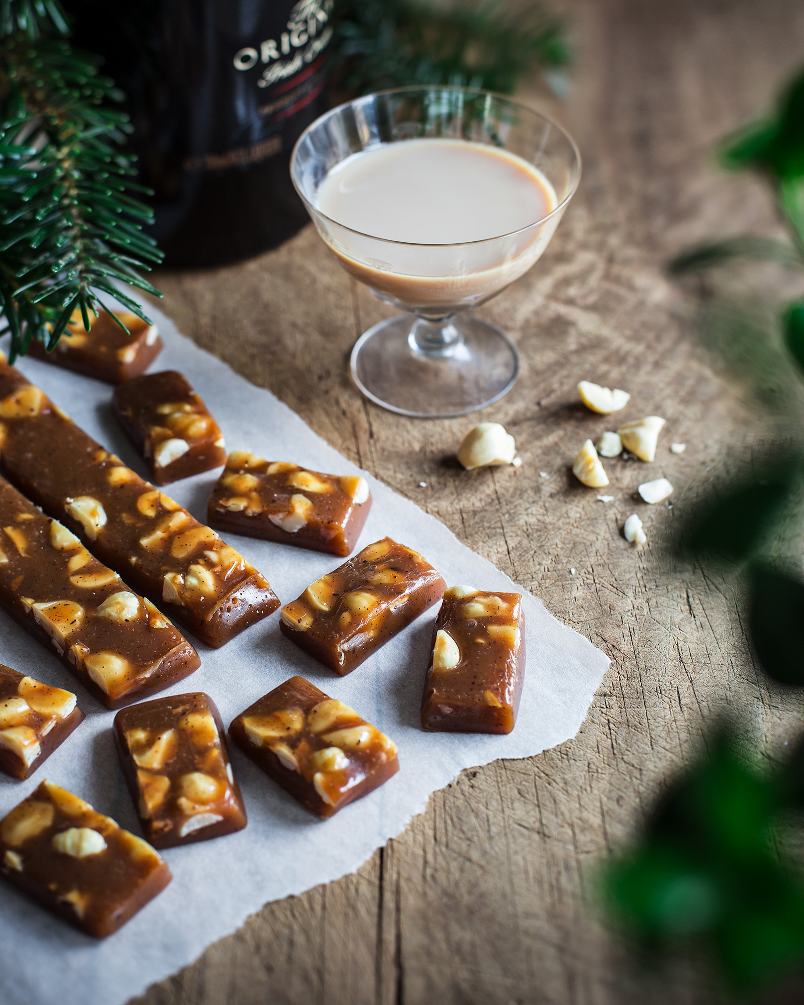 Baileyskola med hasselnötter